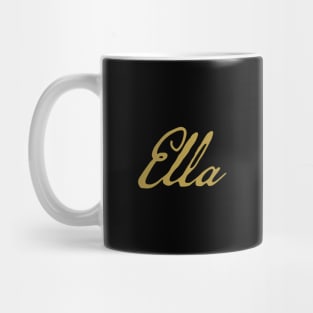 Ella Typography Gold Script Mug